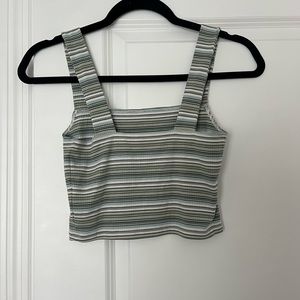 american eagle cropped striped tank top